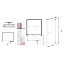 Душевая дверь Radaway Euphoria DWJ 80 R